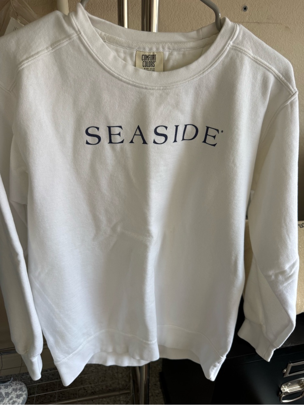 Comfort Colors White SEASIDE Crewneck Sweatshirt